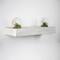 Small Whitewashed Wood Floating Wall Shelf